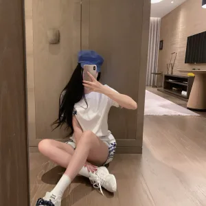 1:1 Designer Burberry Plaid Short-Sleeved Shirts