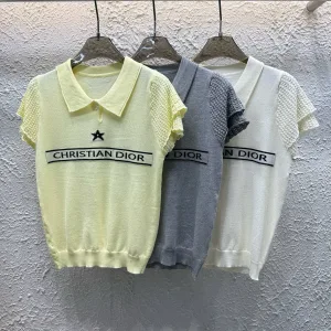Luxury Dior Jacquard Short Sleeves