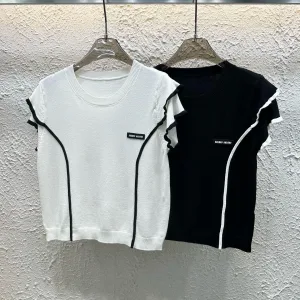 Luxury Miu Miu Lace Short Sleeves
