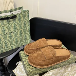 Reps Luxury Gucci Slippers Ash Genuine Leather Spring Summer