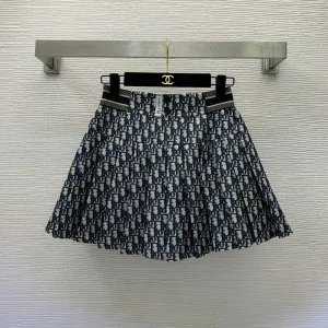 Designer Dior Pleated Skirt