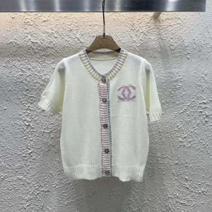 Aaa Luxury Chanel Jacquard Short-Sleeved Shirts