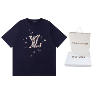 Luxury Louis Vuitton Cotton Short-Sleeved Shirts For Summer