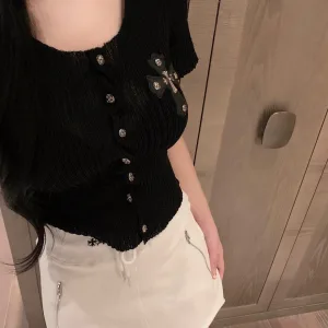 High Quality 1:1 Chrome Hearts Leather Short Sleeves