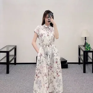 High Quality Luxury Dior Cotton Dress For Summer