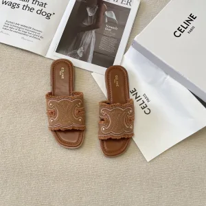Reps Celine Slippers Genuine Leather Denim Summer Early