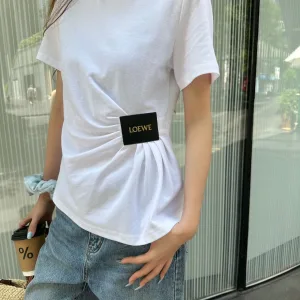 Designer High Quality Loewe Leather Short Sleeves