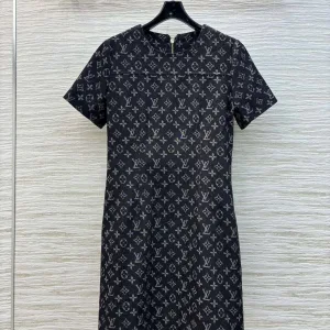 Designer Louis Vuitton Jacquard Short-Sleeved Shirts