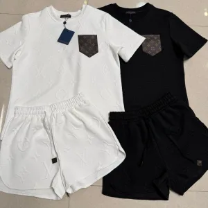 Luxury Louis Vuitton Jacquard Short-Sleeved Shirts