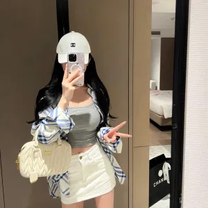 High Quality Burberry Plaid Shirts For Summer