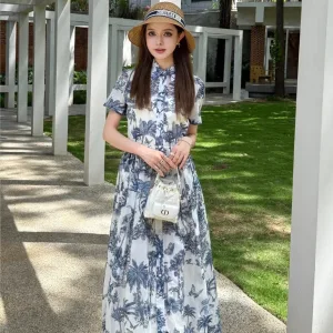 Luxury Designer Dior Cotton Dress