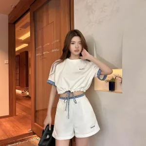 Aaa Miu Miu Plaid Short-Sleeved Shirts