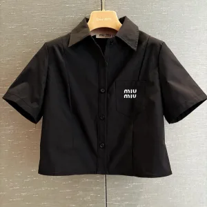 Designer 1:1 Miu Miu Short-Sleeved Shirt