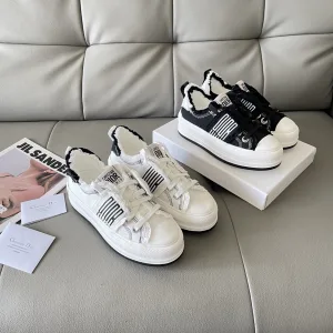 Luxury Dior Canvas Shoes Red Summer Early