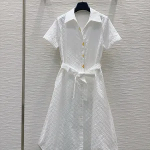 Luxury Designer Louis Vuitton Jacquard Short-Sleeved Shirts