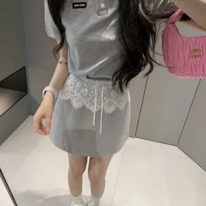 High Quality Miu Miu Breathable Fabric Short-Sleeved Shirts