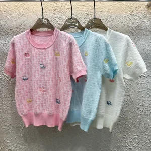 Aaa Dior Jacquard Short Sleeves