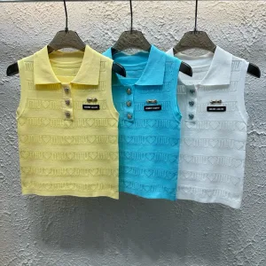 Aaa 1:1 Miu Miu Jacquard Vest
