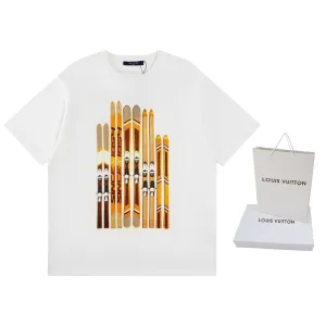 1:1 Designer Louis Vuitton Cotton Short-Sleeved Shirts