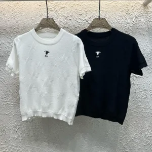 Designer Aaa Dior Jacquard Short Sleeves