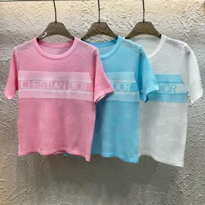 Luxury Dior Jacquard Short Sleeves