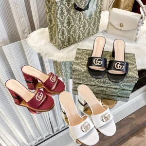 Luxury Super Clone Gucci Slippers Red