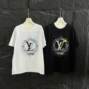 High Quality Designer Louis Vuitton Leather Short-Sleeved T-Shirt