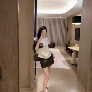 Luxury Aaa Fendi Jacquard Short-Sleeved Shirt