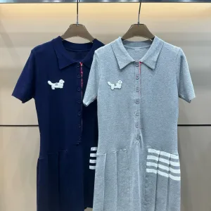 High Quality Thom Browne Jacquard Short-Sleeved Top
