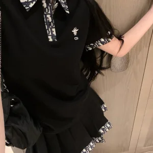 1:1 Dior Jacquard Short-Sleeved Shirt