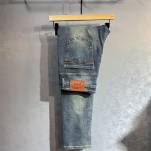 Super Clone Luxury Zegna Jeans Red Cotton Denim Spring Summer