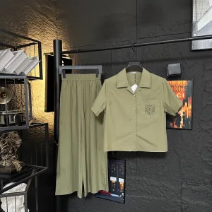 High Quality 1:1 Loewe Short-Sleeved Shirt For Autumn