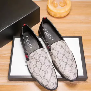 High Quality Designer Gucci Abs Leather Shoes