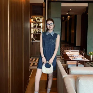 Aaa Miu Miu Denim Dresses