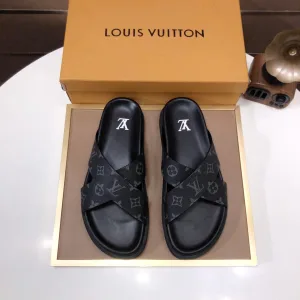 Designer Louis Vuitton Cowhide Slippers For Summer
