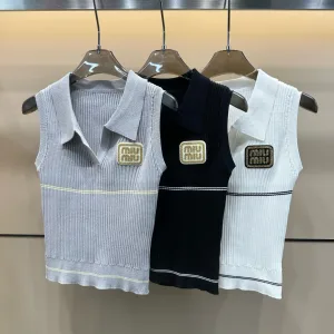 High Quality Miu Miu Gold Vest
