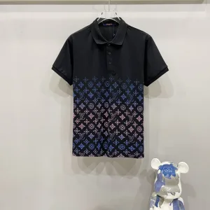 High Quality Designer Louis Vuitton Denim Polo Shirt
