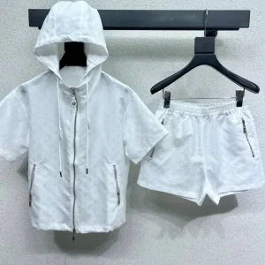 Luxury High Quality Louis Vuitton Jacquard Short-Sleeved Shirts