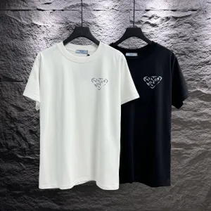 Super Clone Prada Short-Sleeved Shirts Ash Adhesive Summer