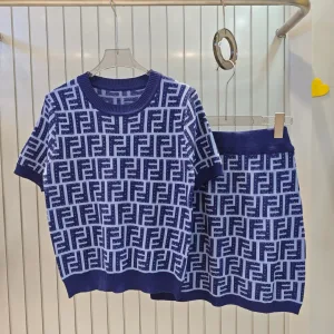1:1 Designer Fendi Jacquard Short-Sleeved Shirt