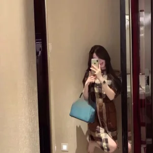 1:1 Luxury Burberry Plaid Dress For Autumn