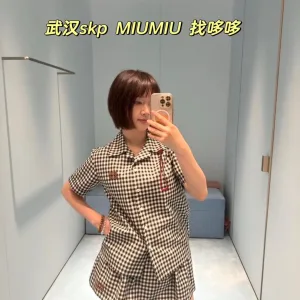 High Quality 1:1 Miu Miu Leather Shirts