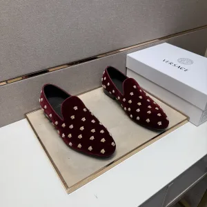Super Clone Luxury Versace Casual Shoes Color Cowhide