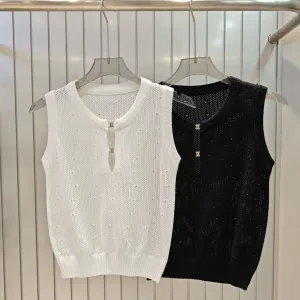 Aaa Designer Chanel Stone Vest