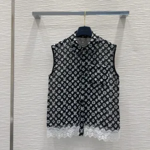 Designer Louis Vuitton Jacquard Sleeveless