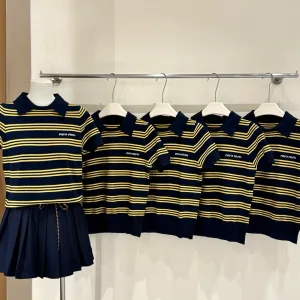 Designer Miu Miu Jacquard Short Sleeves