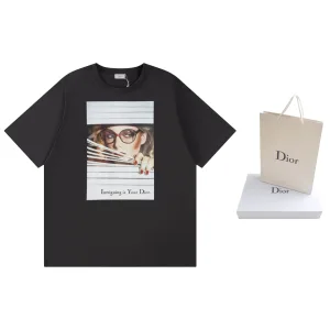 High Quality Luxury Dior Cotton Short-Sleeved T-Shirt