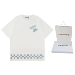 Designer High Quality Louis Vuitton Cotton Short-Sleeved T-Shirt