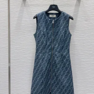 Luxury Designer Fendi Denim Vest