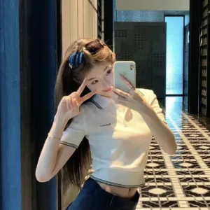 Designer Aaa Miu Miu Short-Sleeved Shirt For Summer